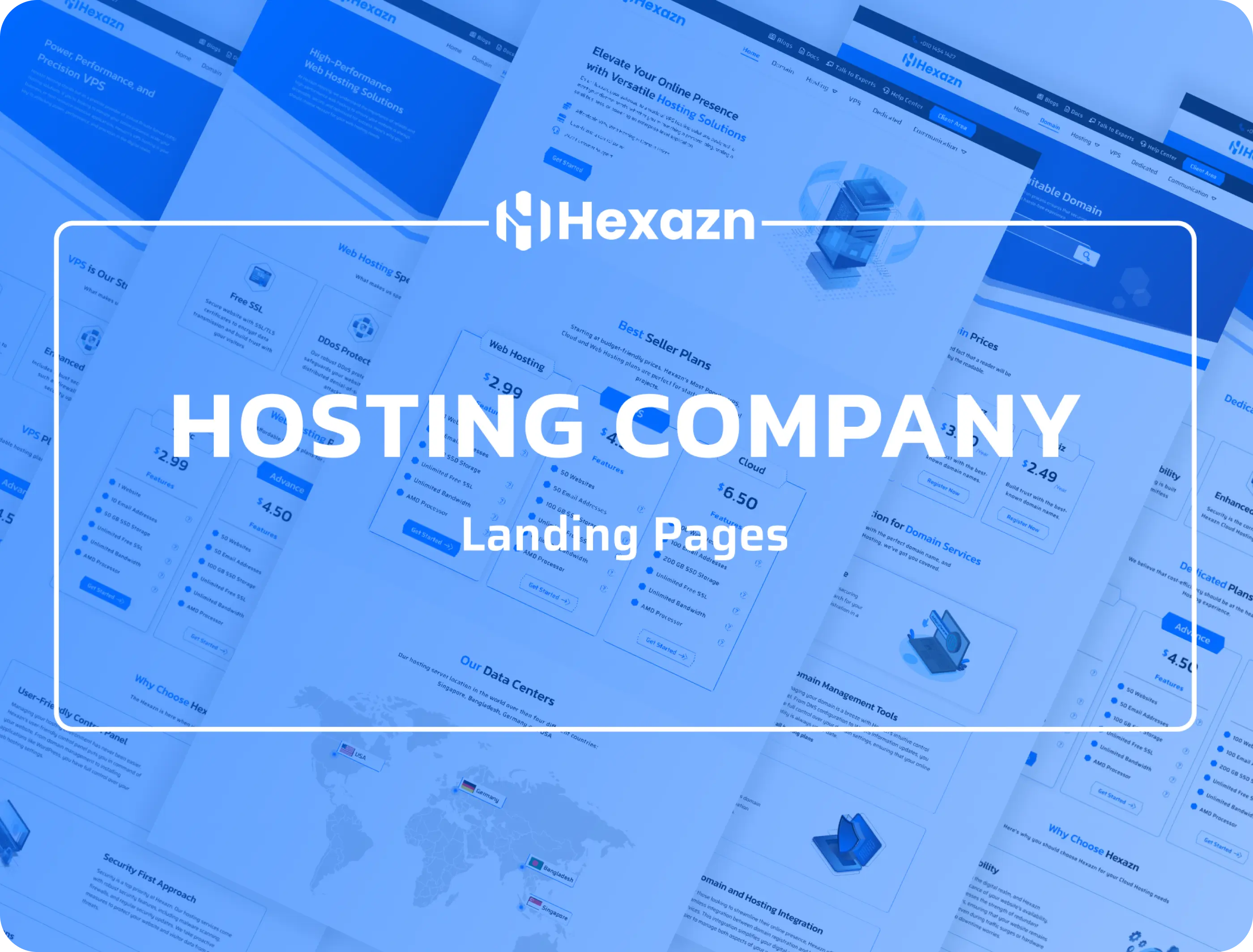Hexazn - Hosting Provider Company Website UI